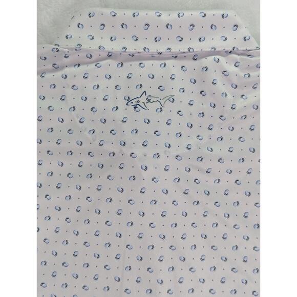 Greg Norman ML75 Play Drive Golf Polo River Drive White Size Medium NWT - Picture 9 of 9